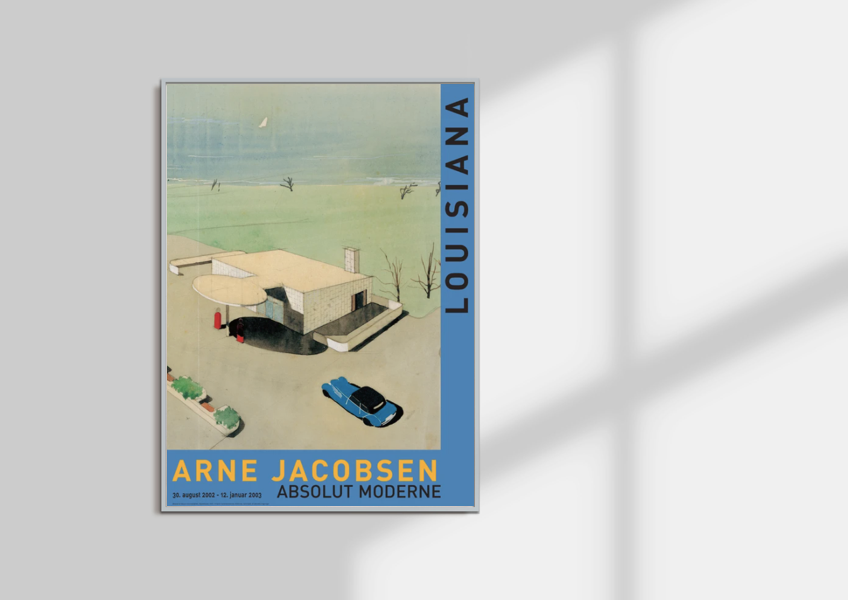 Arne Jacobsenアルネ・ヤコブセン/ ポスター青 LOUISIANA | ARNE