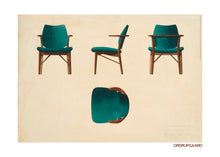 将图片加载到图库查看器，FINN JUHL _  Chair for restaurant at Hotel Richmond 1965