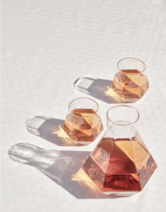 Rare Faceted Radiant Glass Set