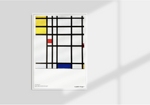 이미지를 갤러리 뷰어에 로드 , Piet Mondrian _ Picture II 1932-43 with yellow, red and blue