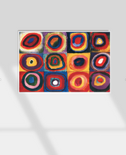 将图片加载到图库查看器，Kandinsky _ Squares with Concentric Circles 1913