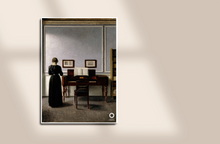 Load image into Gallery viewer, Vilhelm Hammershøi - Interior. With piano and black-clad woman. 1901