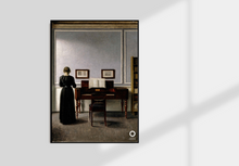 Load image into Gallery viewer, Vilhelm Hammershøi - Interior. With piano and black-clad woman. 1901