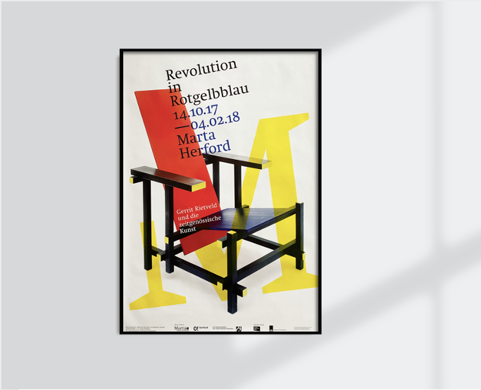 Gerrit Rietveld - Revolution in Rotgelbblau (Red and blue chair)